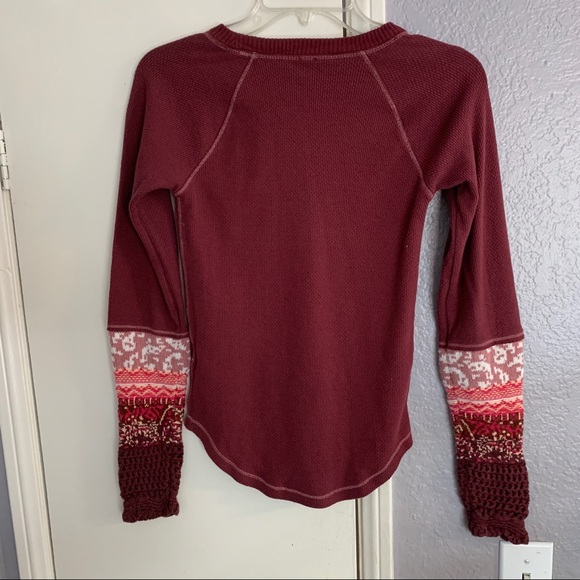 Rare Free People thermal crochet arm Small / S - Picture 2 of 3